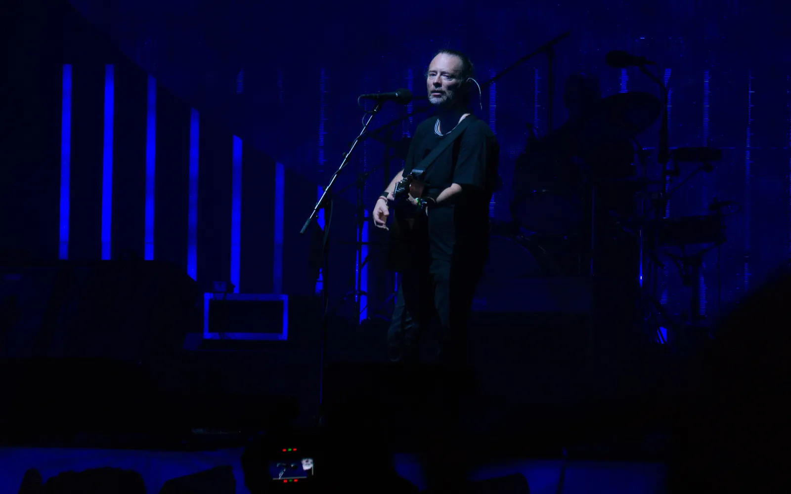 Radiohead performing at Glastonbury Festival in 2017