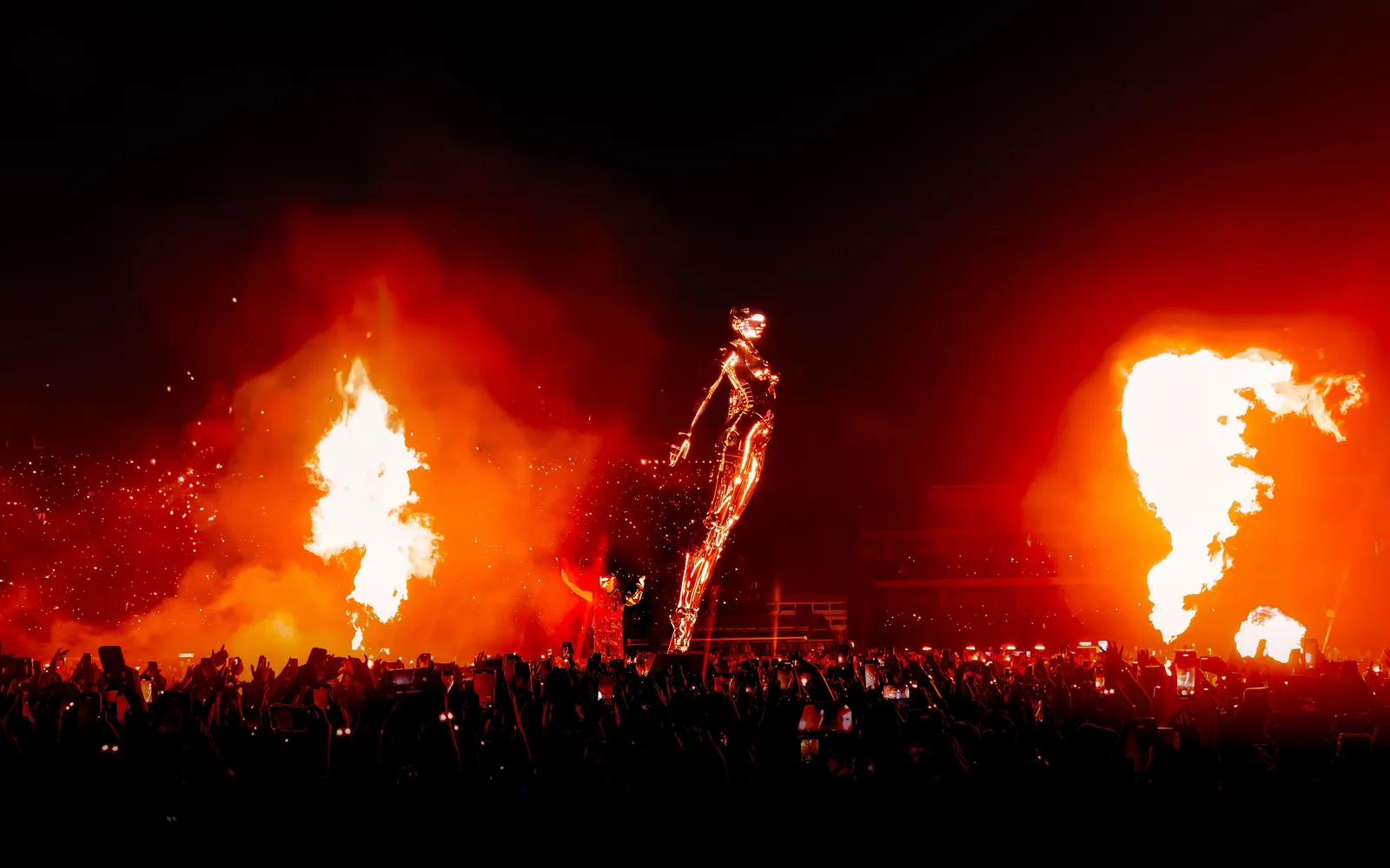 The Weeknd performing the After Hours Til Dawn tour at Foro Sol in Mexico City